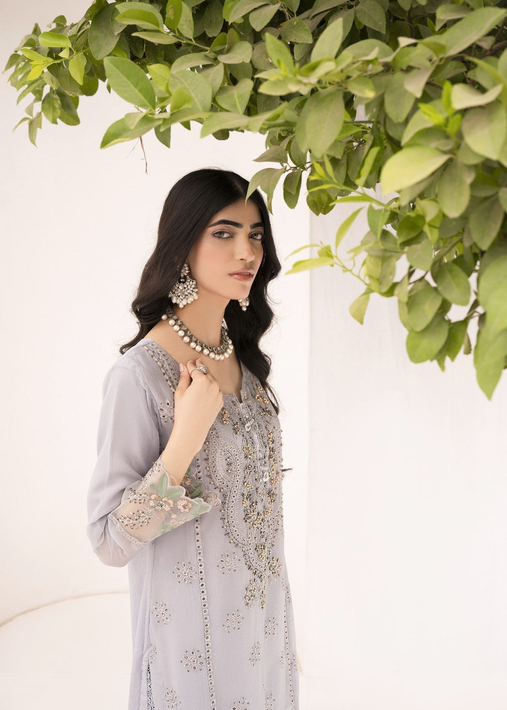 Pehnawa By Bin Akram’s Grey Glamor | Chiffon Women 3pcs