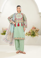 Elara Official Embroidered Lawn Suit with Jacket Women 3pcs