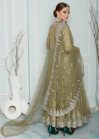 Insiya By Saira Jawad Bridal Maxi Olive Green 216 Women 2pcs