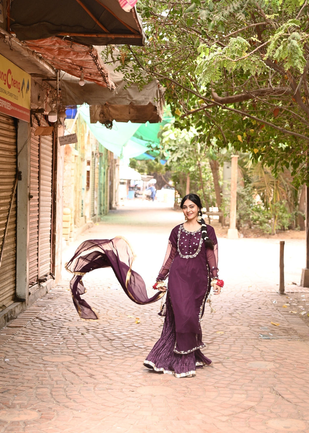 Suits By Sadia Crush purple style Women 3pcs