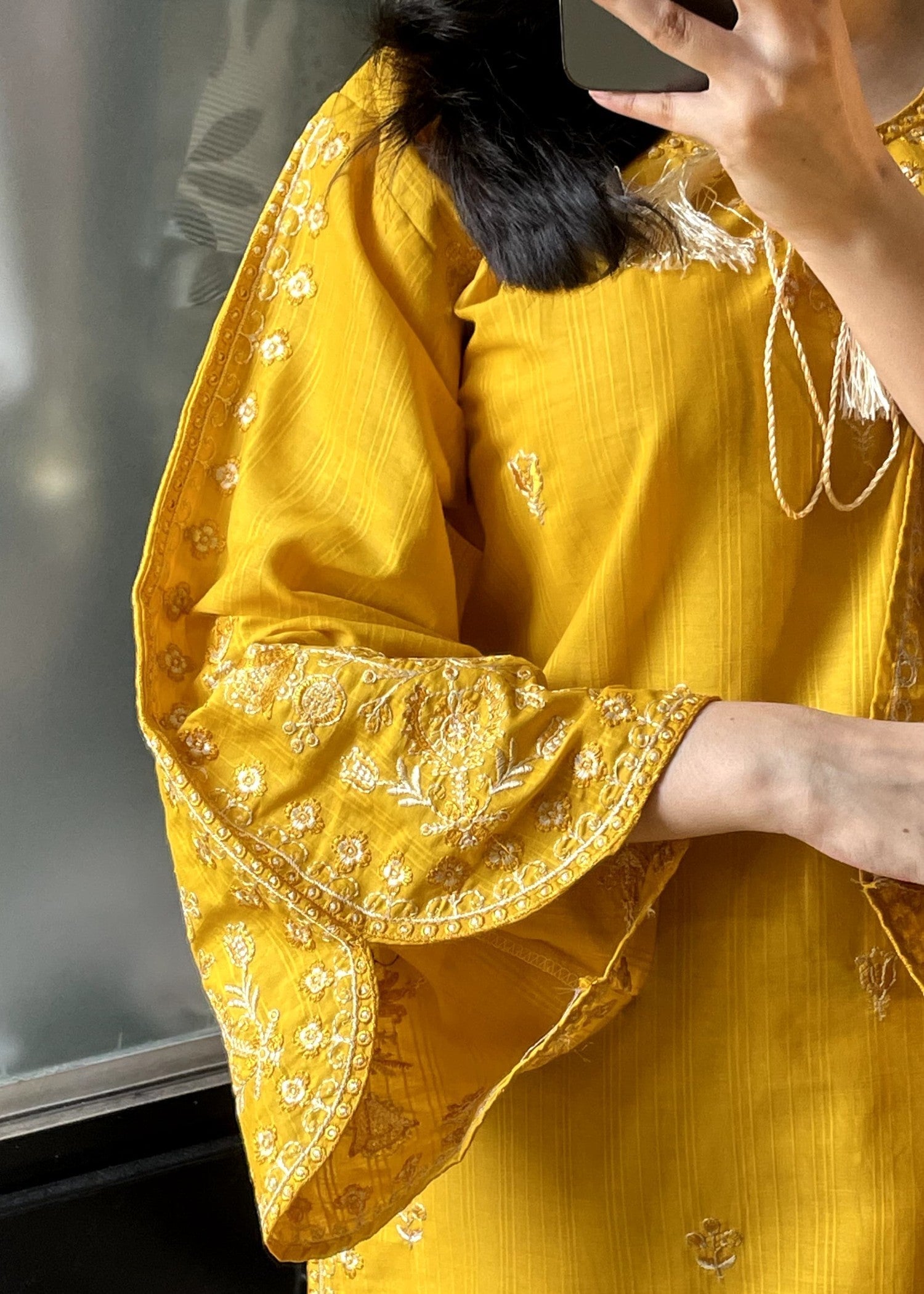 Tehzeeb Libas ZUNAIRA SUNSHINE MUSTARD Women 2pcs