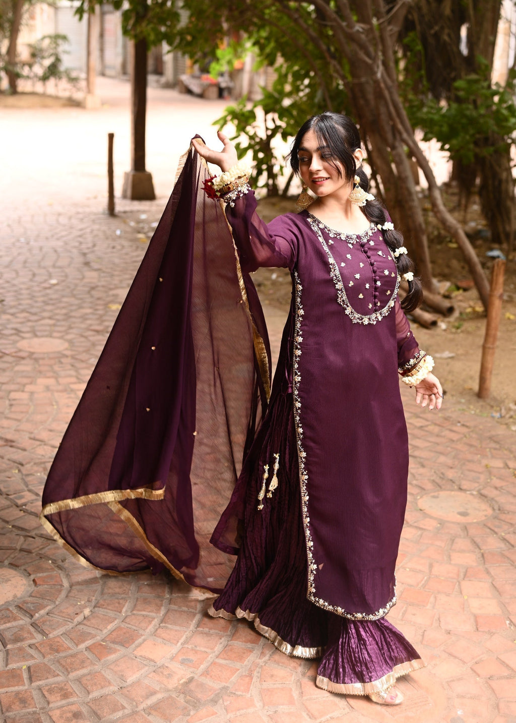 Suits By Sadia Crush purple style Women 3pcs