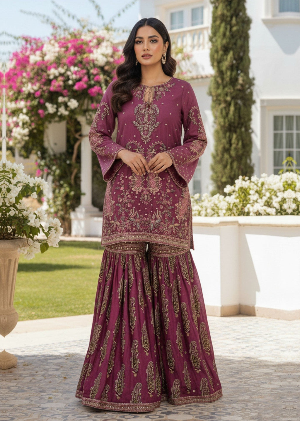 Diara Couture HABIBA DF 56 MAGENTA Women 3pcs