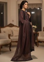 MMG Garments SADA E NAZAKAT| PREMIUM COTTON KURTA SET BROWN MMG 982 Women 3pcs