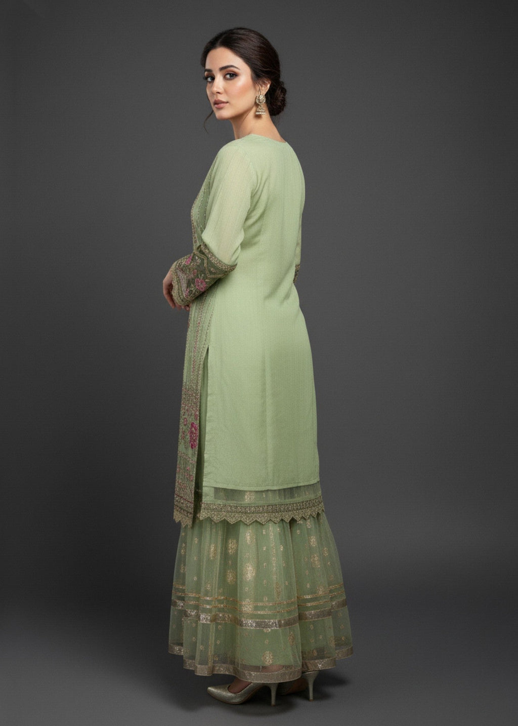 Diara Couture NAAILA US 518 MOSS GREEN Women 3pcs