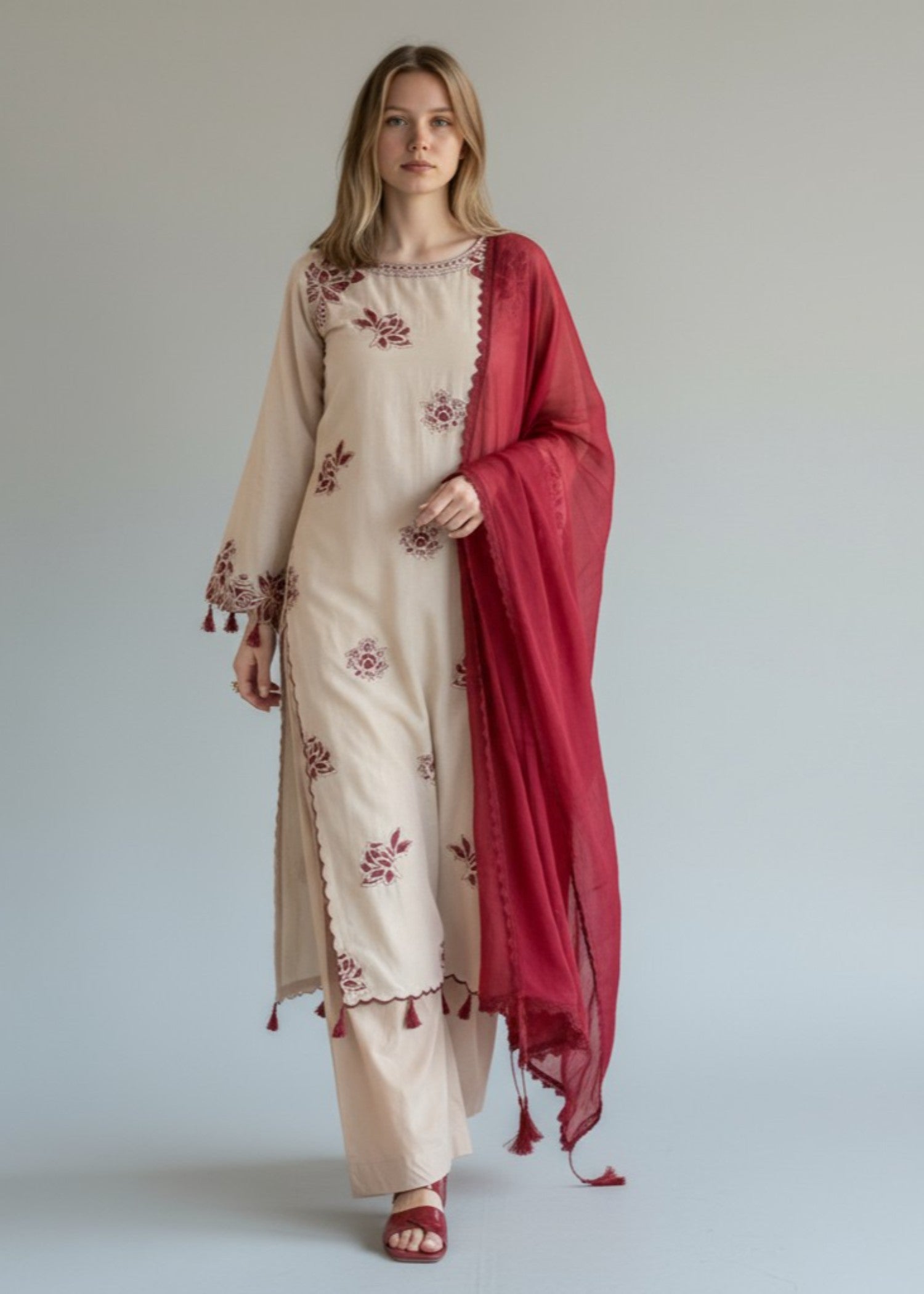 Virrora.Pk CREMSON Women 3pcs