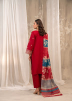 Shehroz Fashion Maroon Majesty Women 3pcs