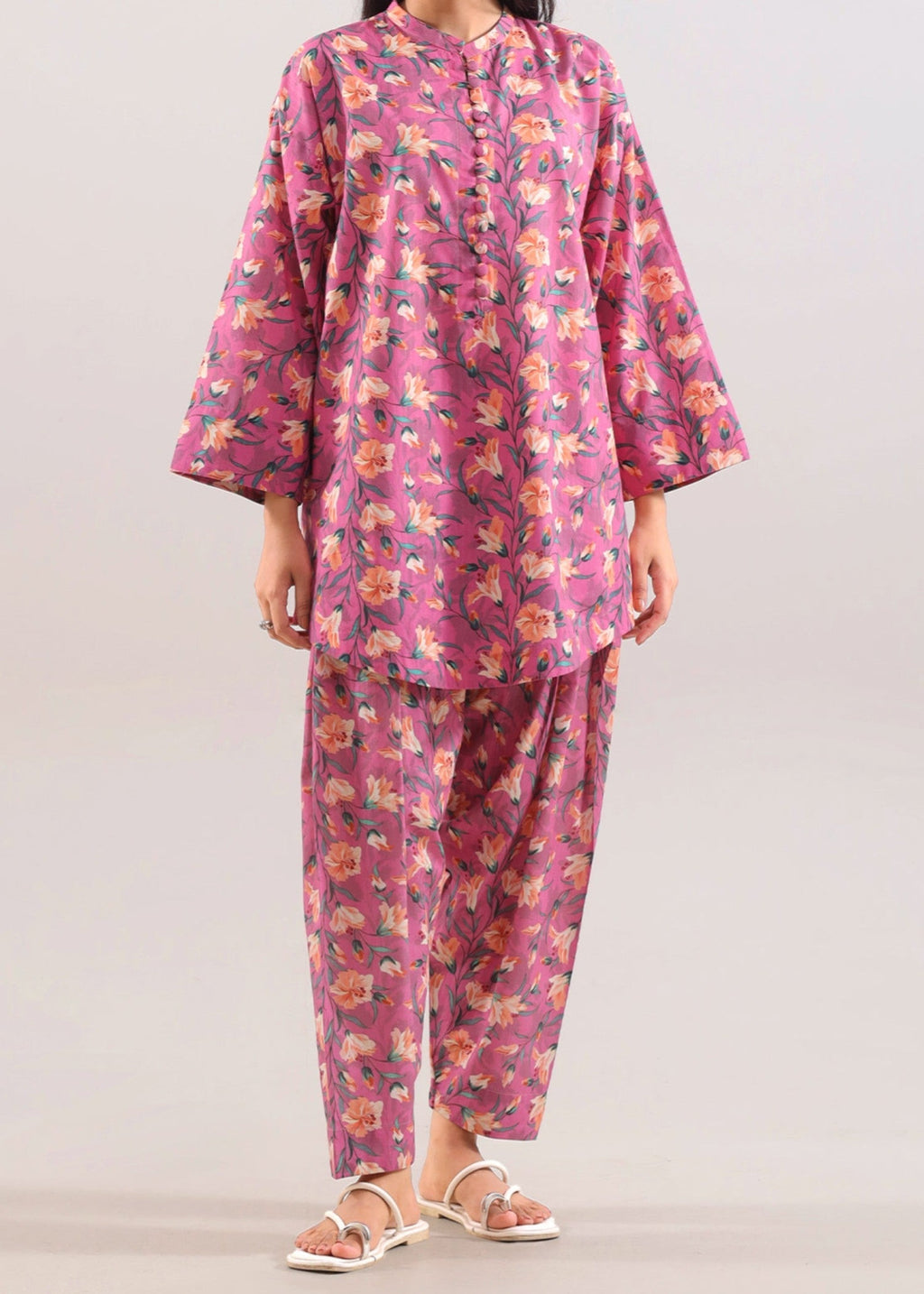 Saya Printed Strip Lawn Stitched (Shirt/Trouser) WP2P 2329 Women 2pcs