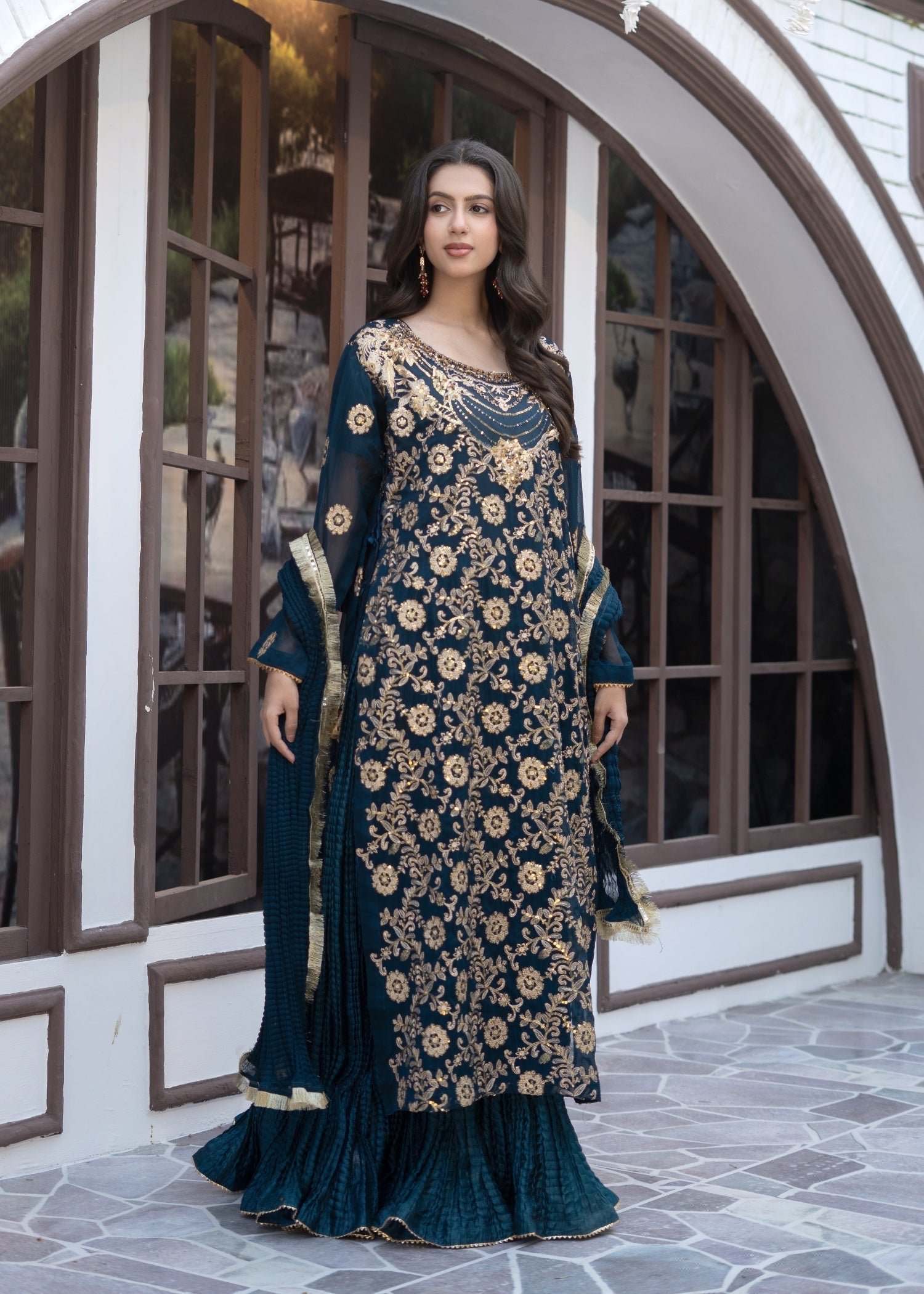 Suits By Sadia Crush style Teal Women 3pcs