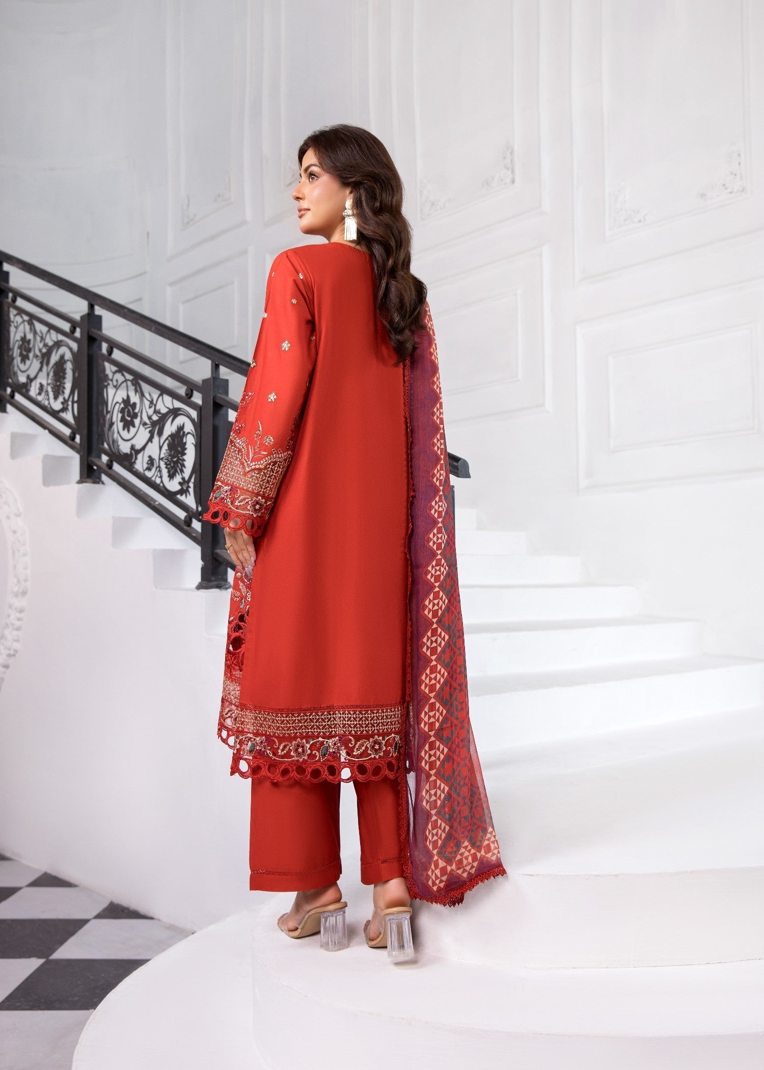 Bin Tayyab (BT006403 RED) Women 3pcs