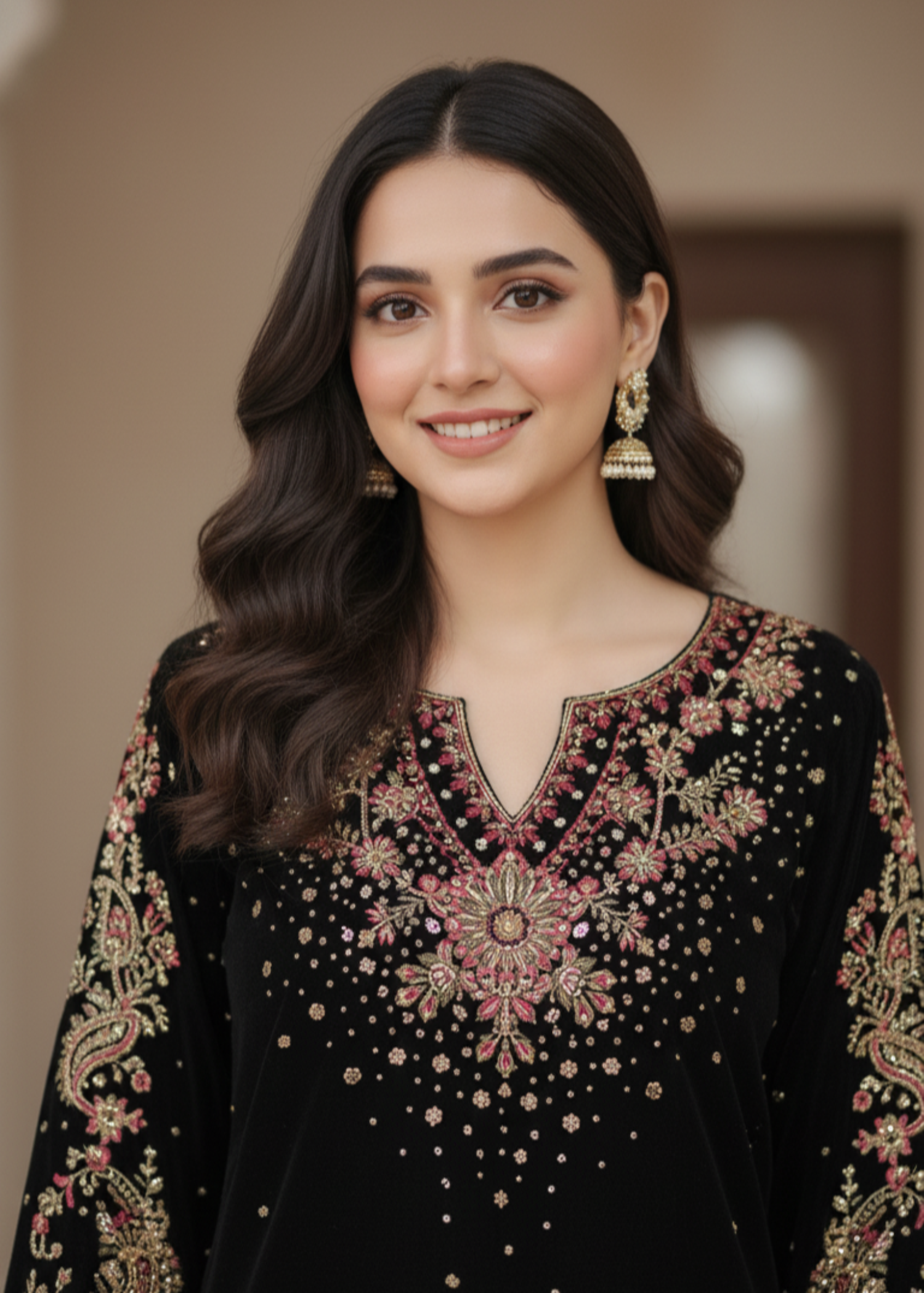 Diara Couture RAMEEN V 02 BLACK Women 3pcs