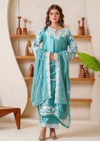Rangoon Clothing Parisa Silk Sky Women 3pcs