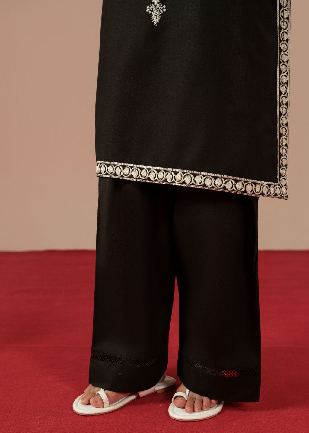 Chaudhary Arts Midnight Black Embroiderd Women 3pcs