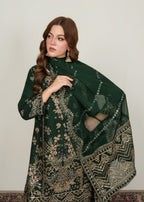 Four Season Boutique MAHAJABEEN BOTTLE GREEN Women 3pcs