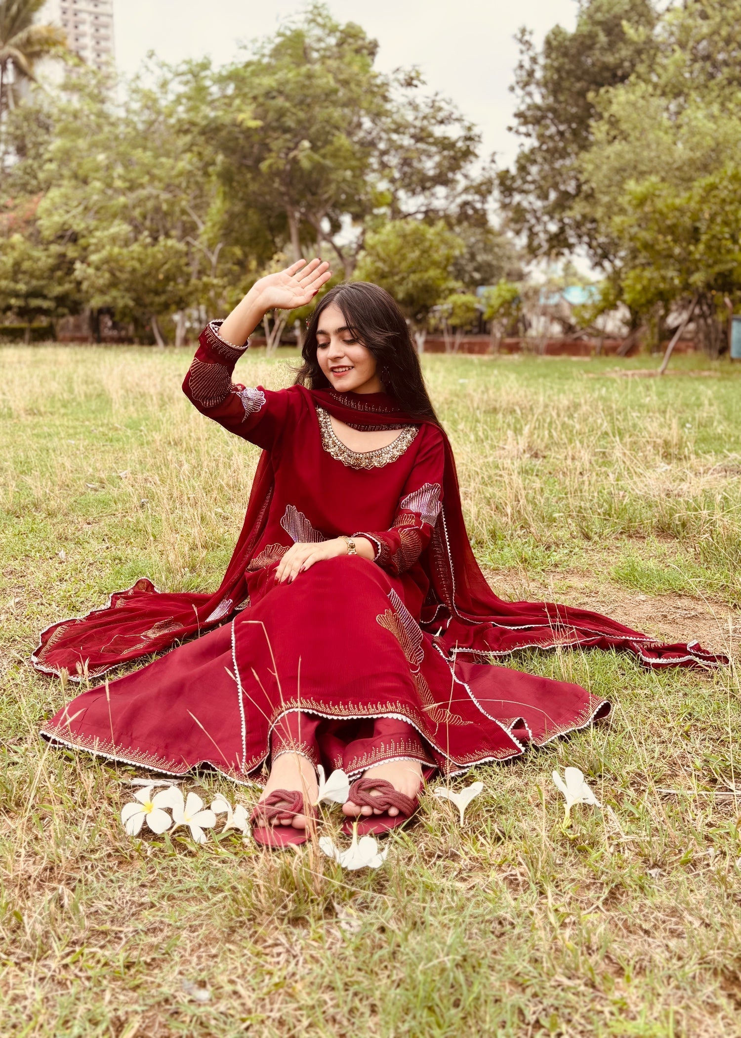 Suits By Sadia MAROON IRON STONE Women 3pcs