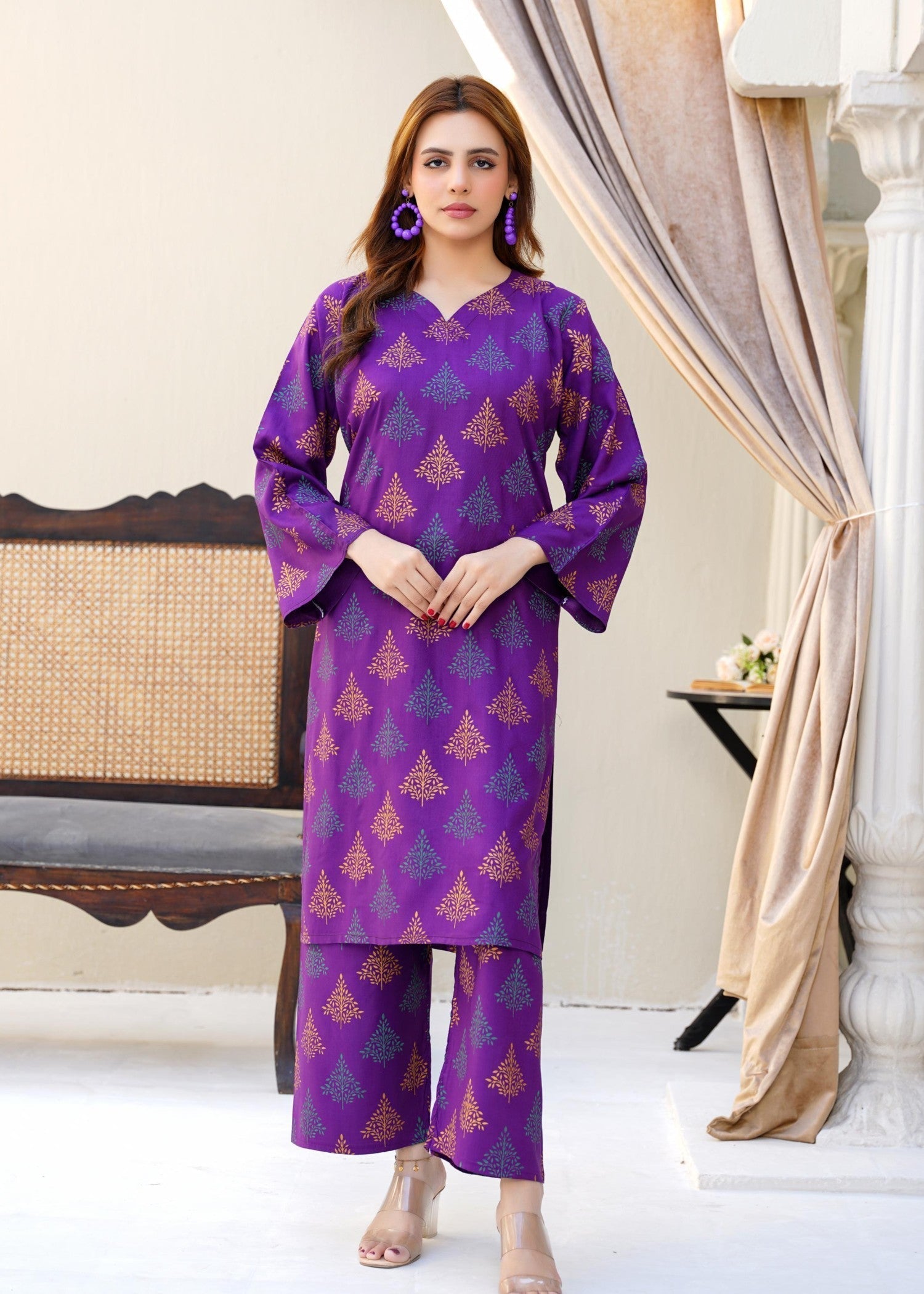 Chaudhary Arts Ethan Purple Women 2pcs
