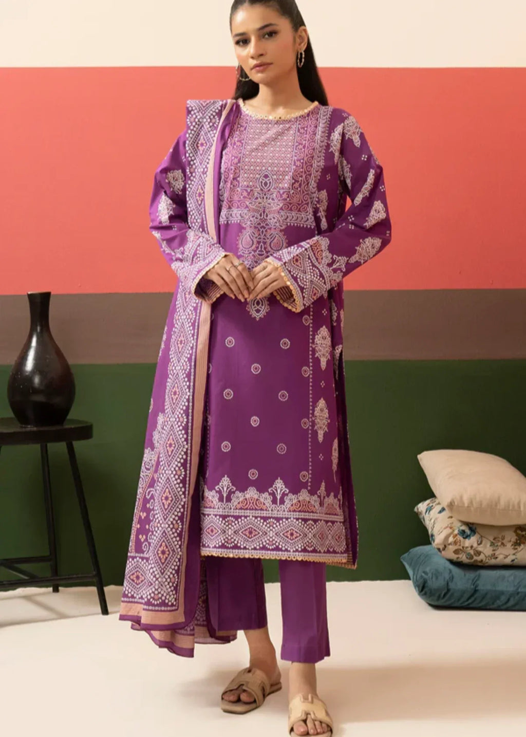 Zellbury Kurta Dupatta Trouser WPS2531776 Women 3pcs