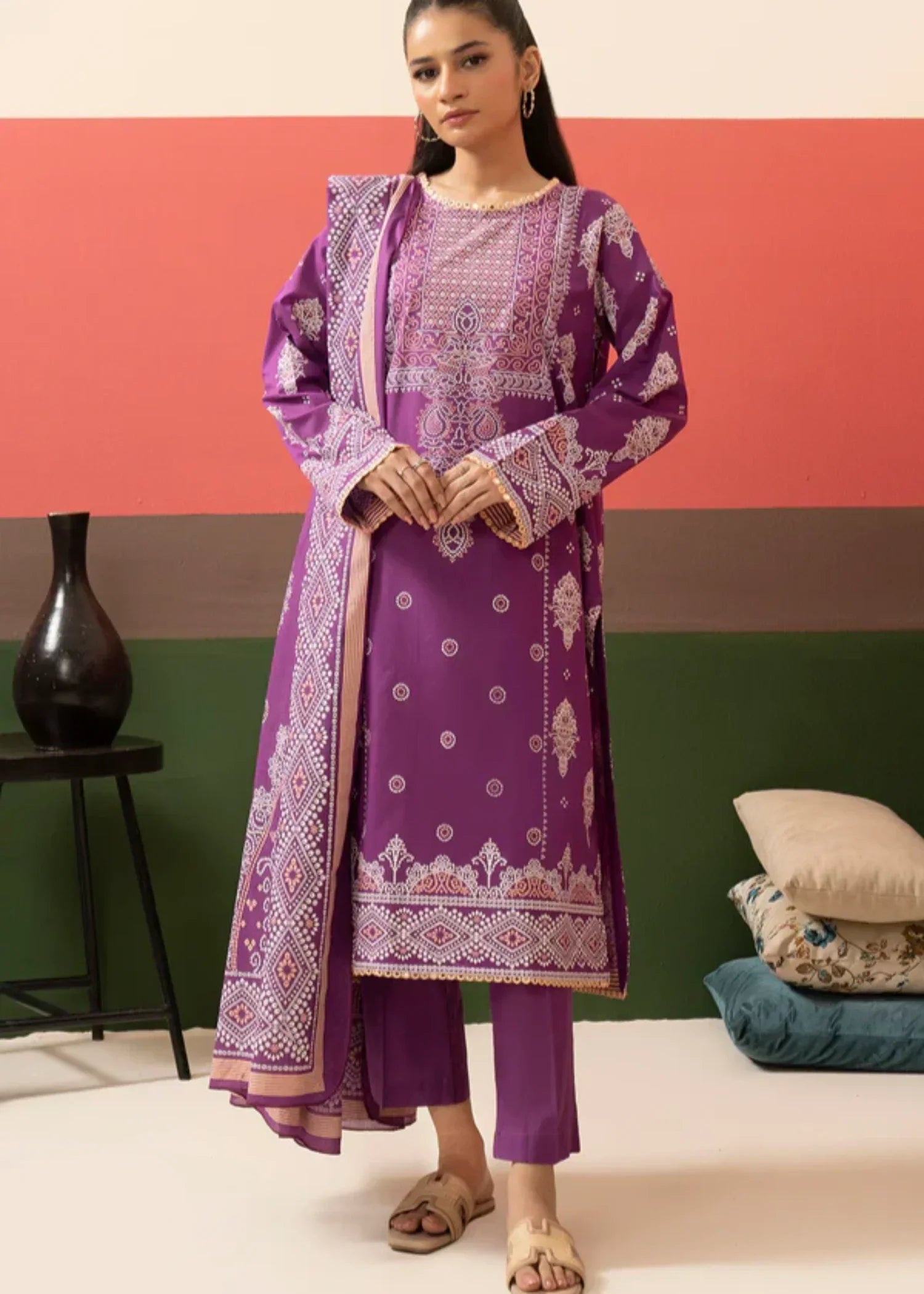 Zellbury Kurta Dupatta Trouser WPS2531776 Women 3pcs