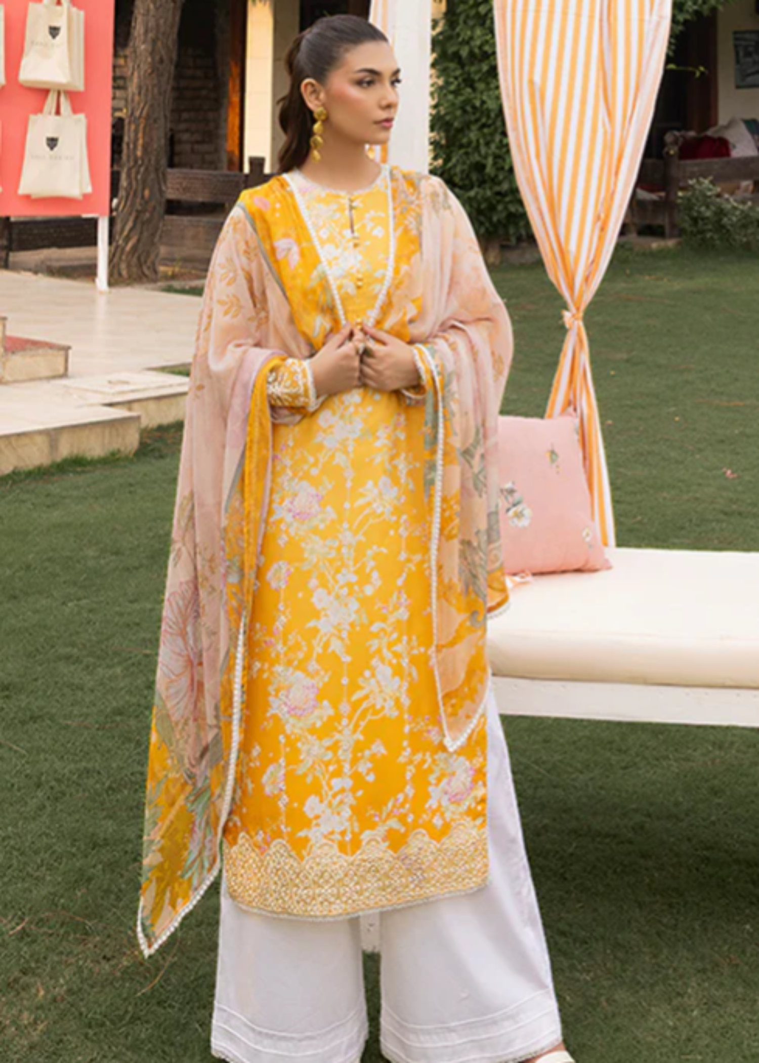 Meeral Luxe Yellow Amber Bloom Women 3pcs