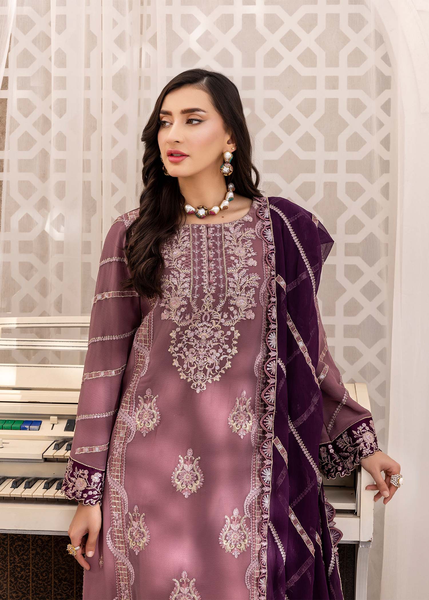 Kanwal Zainab DUSTY MAUVE Women 3pcs