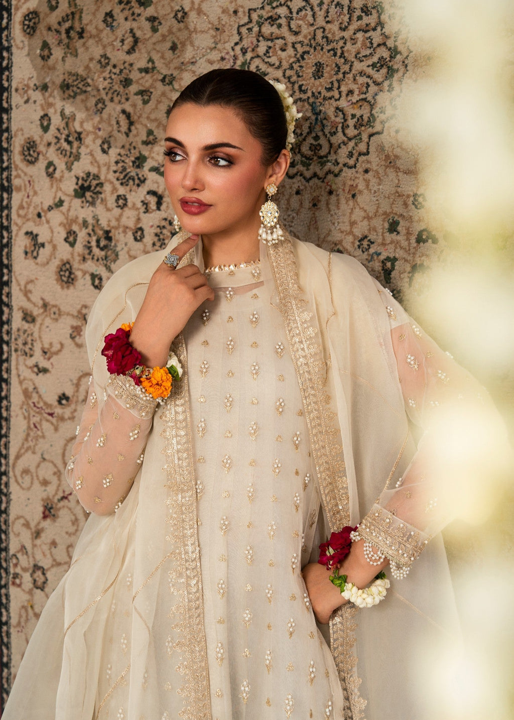 Maira Fashion Ivory Pishwas Women 4pcs