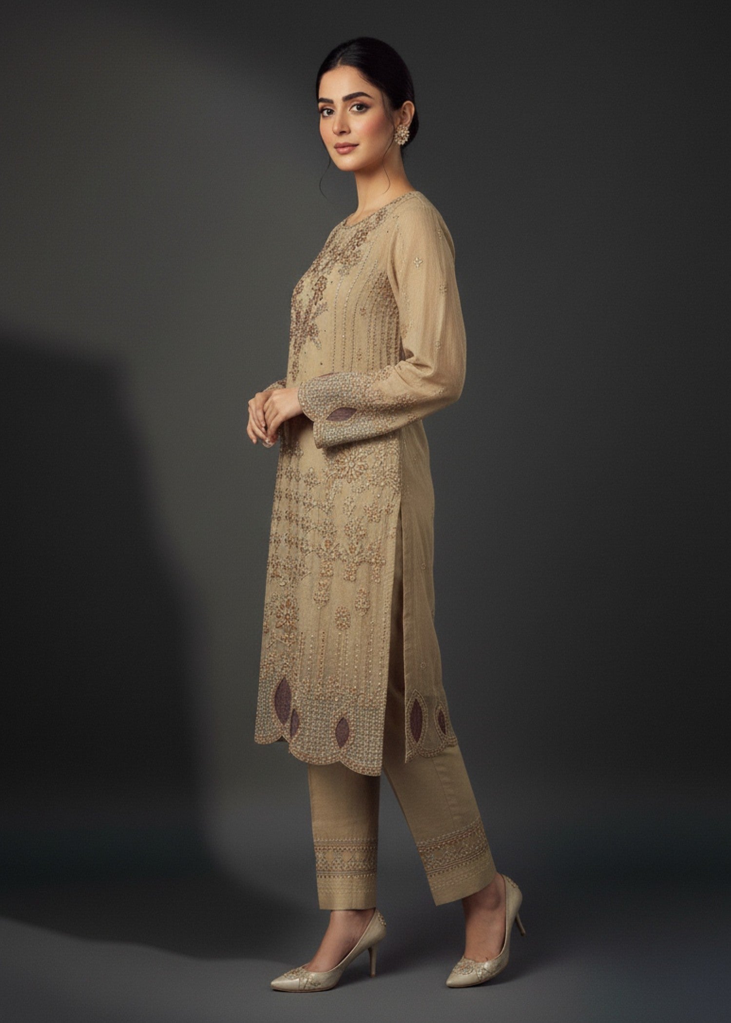 Diara Couture SUHANA US 587 TAN BROWN Women 3pcs