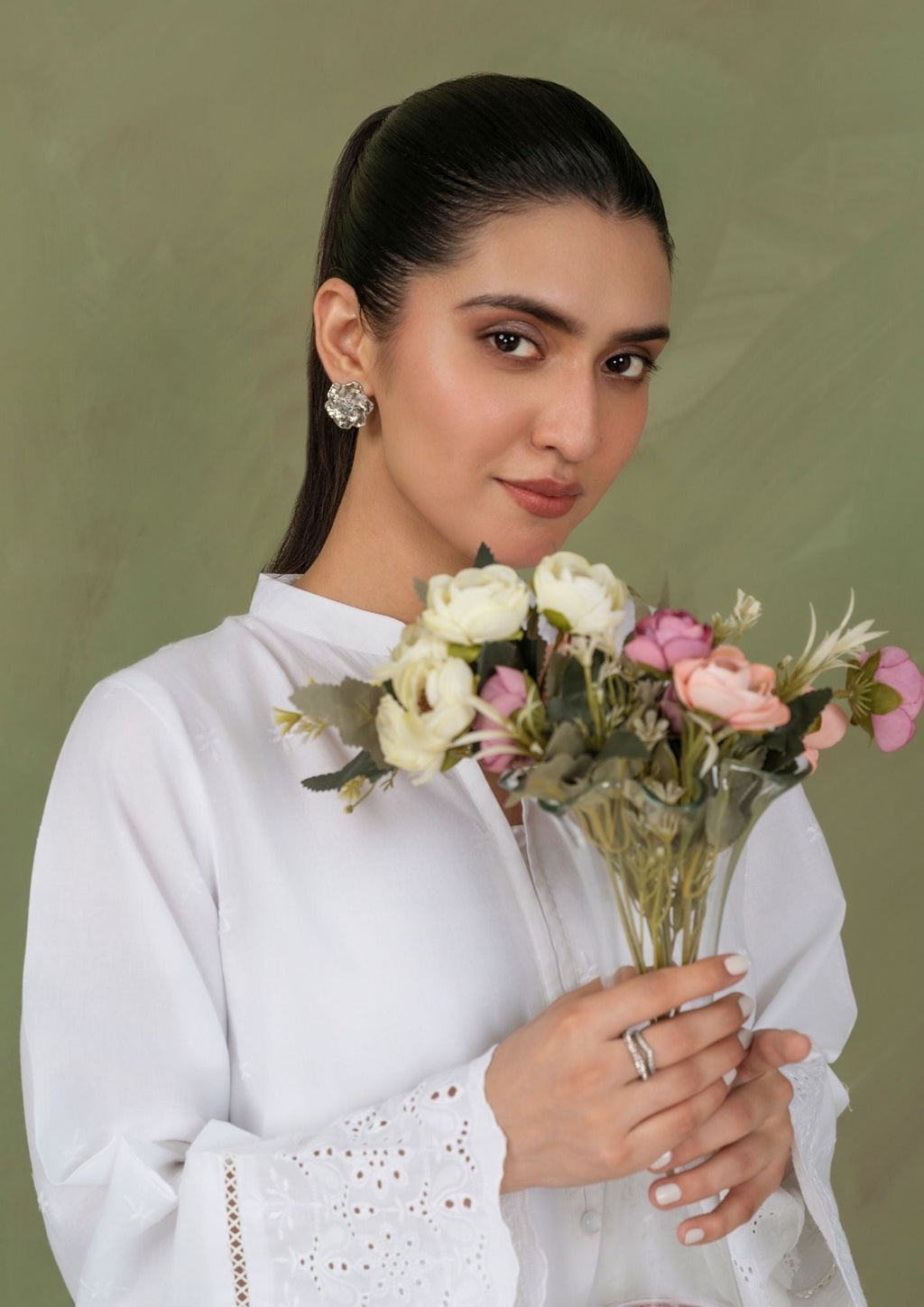 Yolo Pret Schiffli Embroidered Set Rozana S25 0023 Women 2pcs