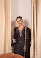 Maira Fashion Black Kurta Set Women 3pcs