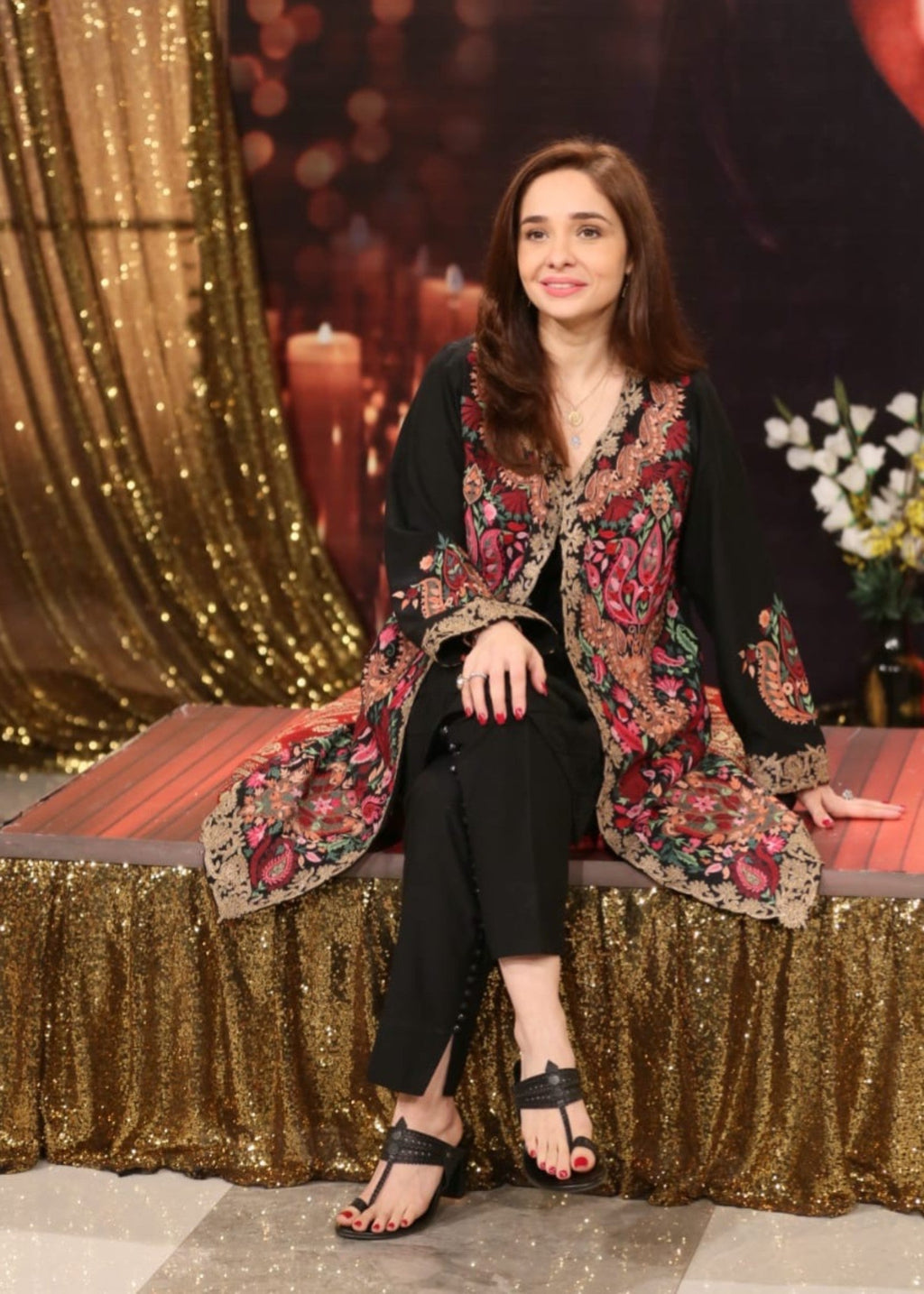 Manaal Arfeen Kashmiri Tanka (only jacket) Women 1pcs