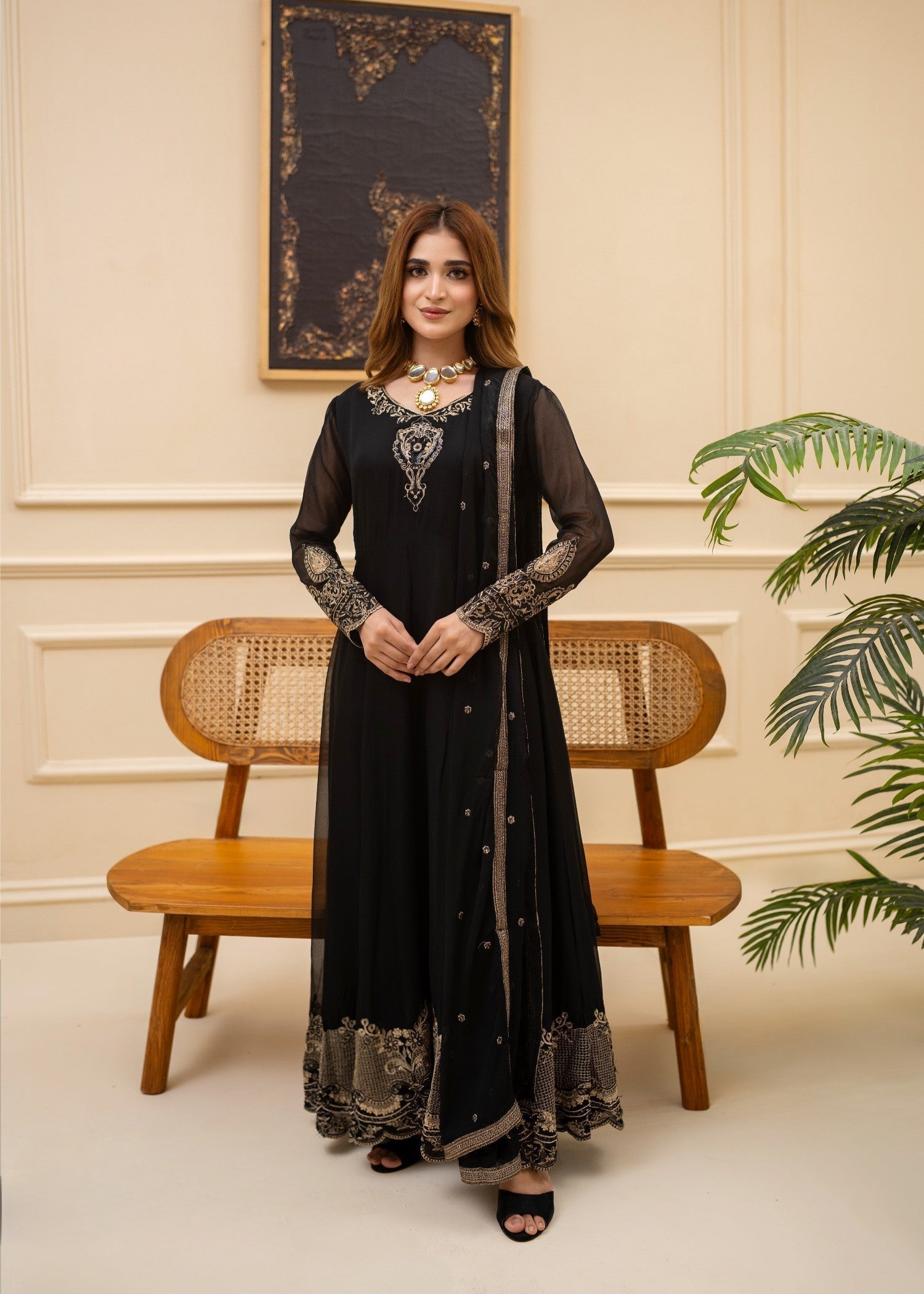 Alyssa BLACK MAXI ALL304 Women 3pcs