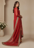 Diara Couture ZEENAT US 595 RED Women 3pcs