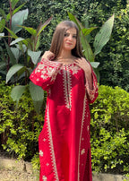 Tehzeeb Libas BERRY EMBROIDERED Women 2pcs