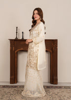 Four Season Boutique MAHAJABEEN CREAM Women 3pcs