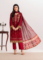 Four Season Boutique MHENAZ MAROON Women 3pcs