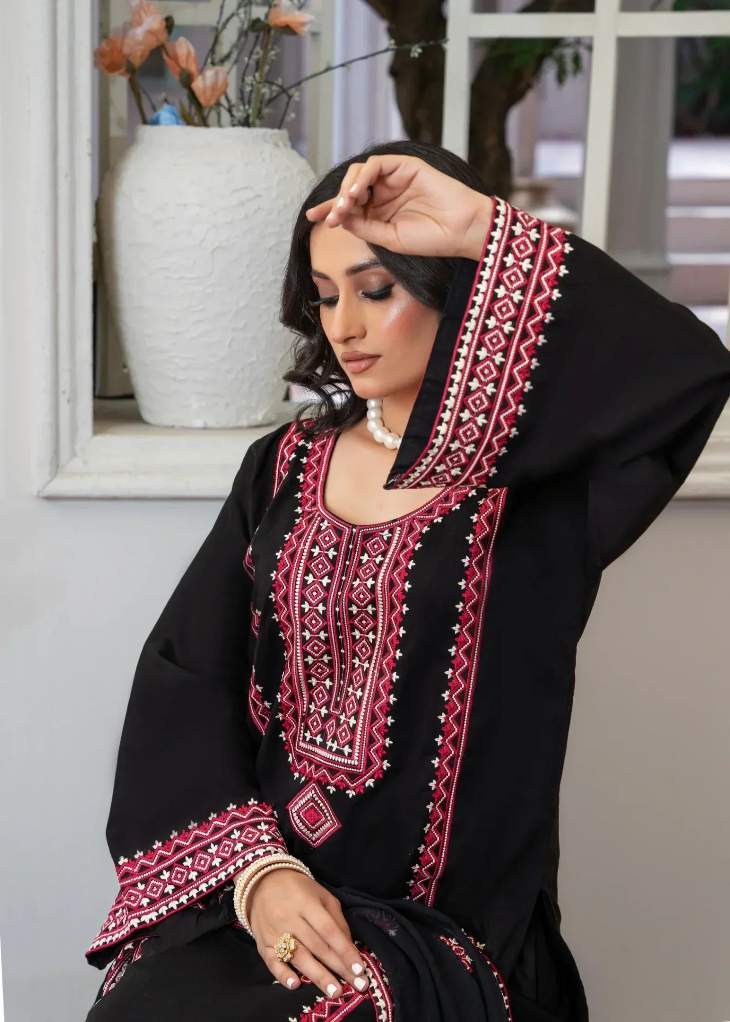 Akhrot Clothing Black red Women 3pcs