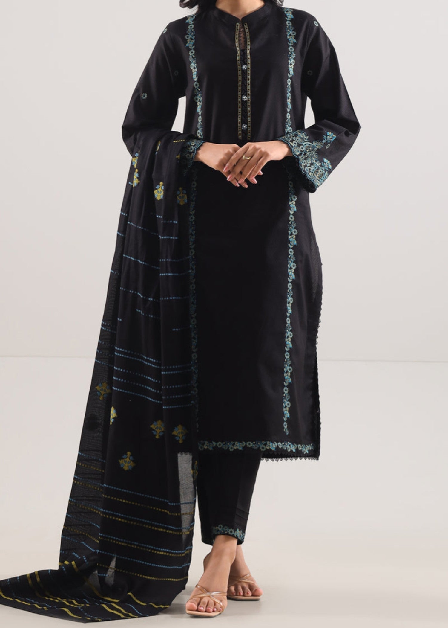 Saya Luxury Pret Embroidered Cotton Jacquard Stitched W3LP 087 Women 3pcs