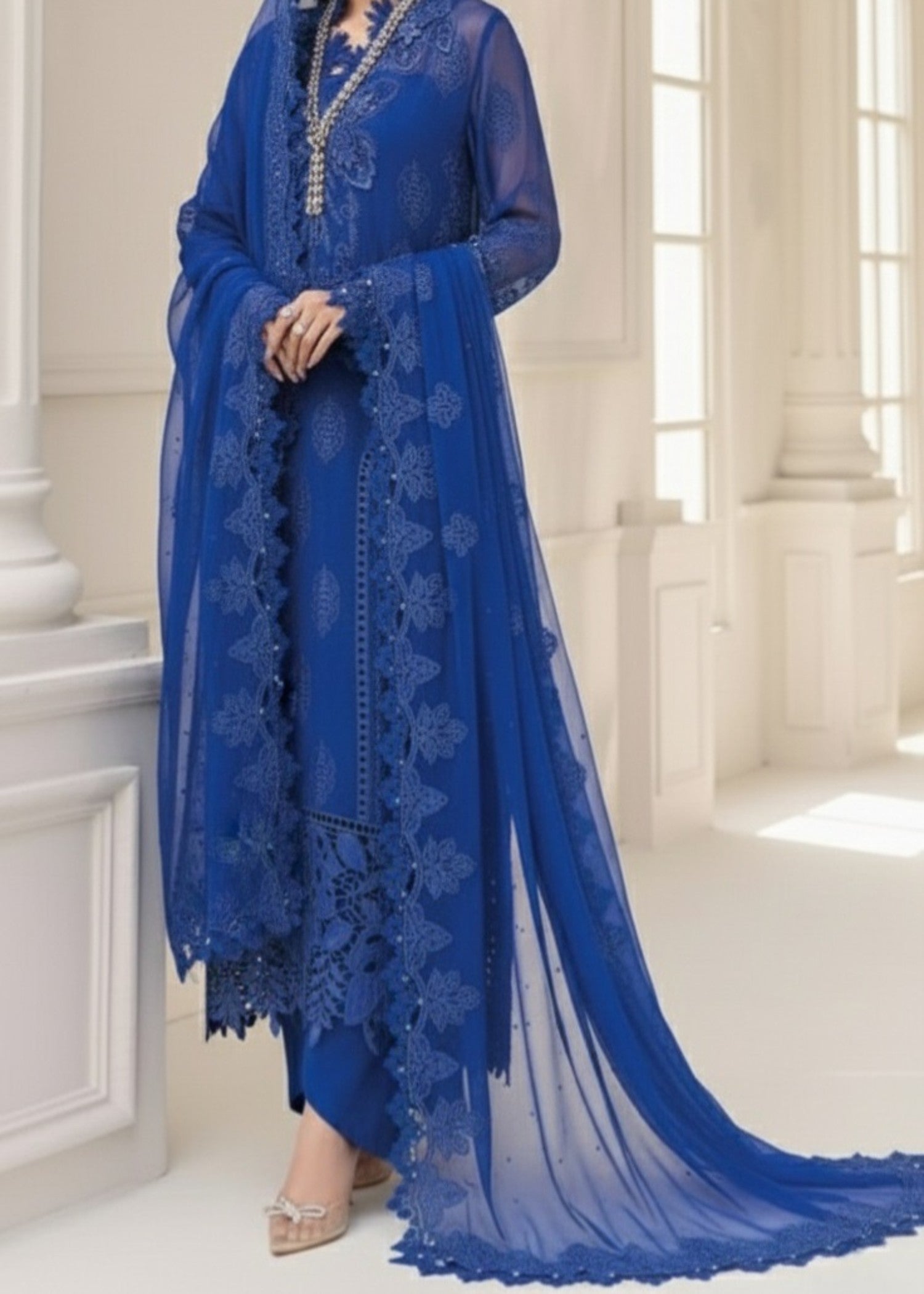 Malhaar MAL CF 4357 Blue Women 3pcs
