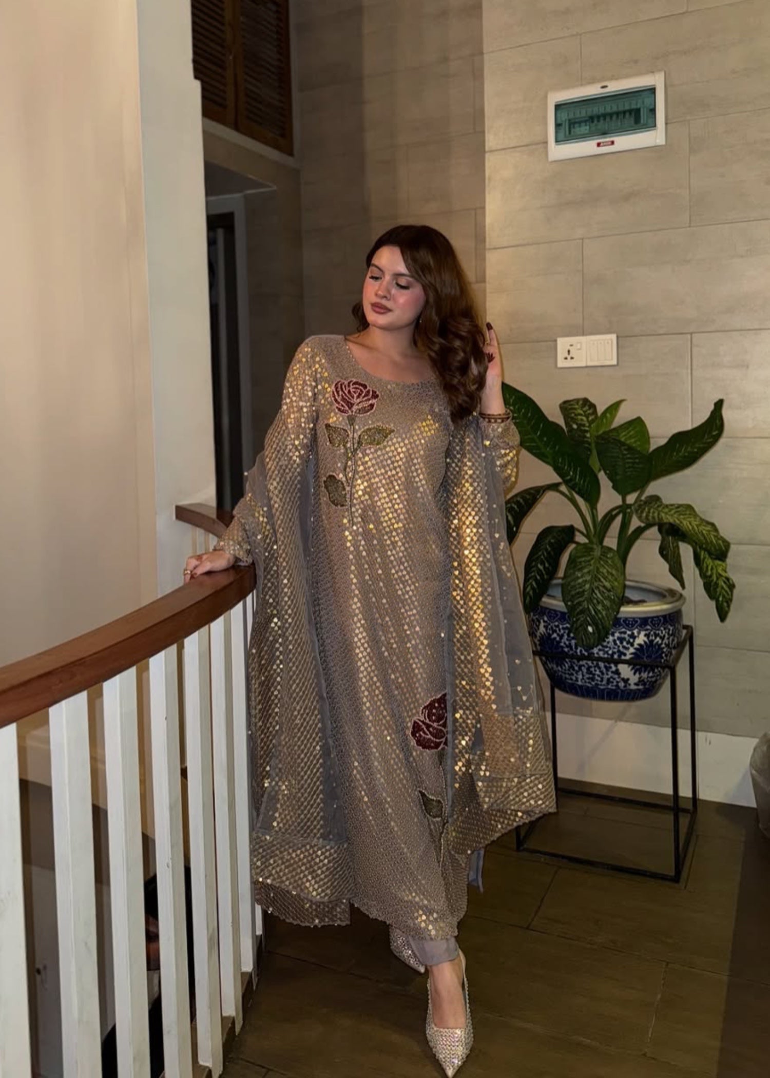 Suits By Sadia Grey sequence Women 3pcs