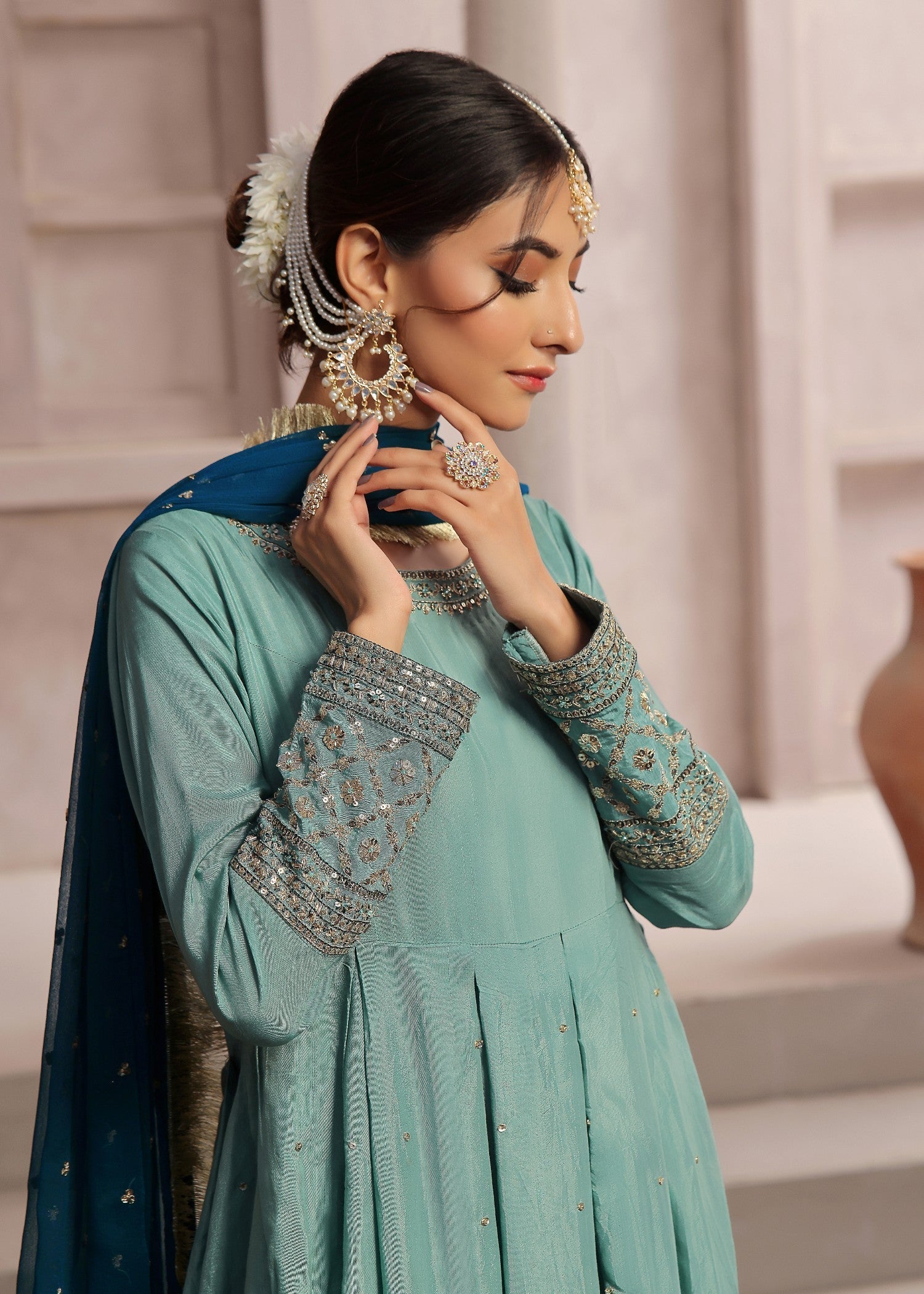 Luxeurs Zebaish Raw Silk Formal Stitched Dress Women 3pcs