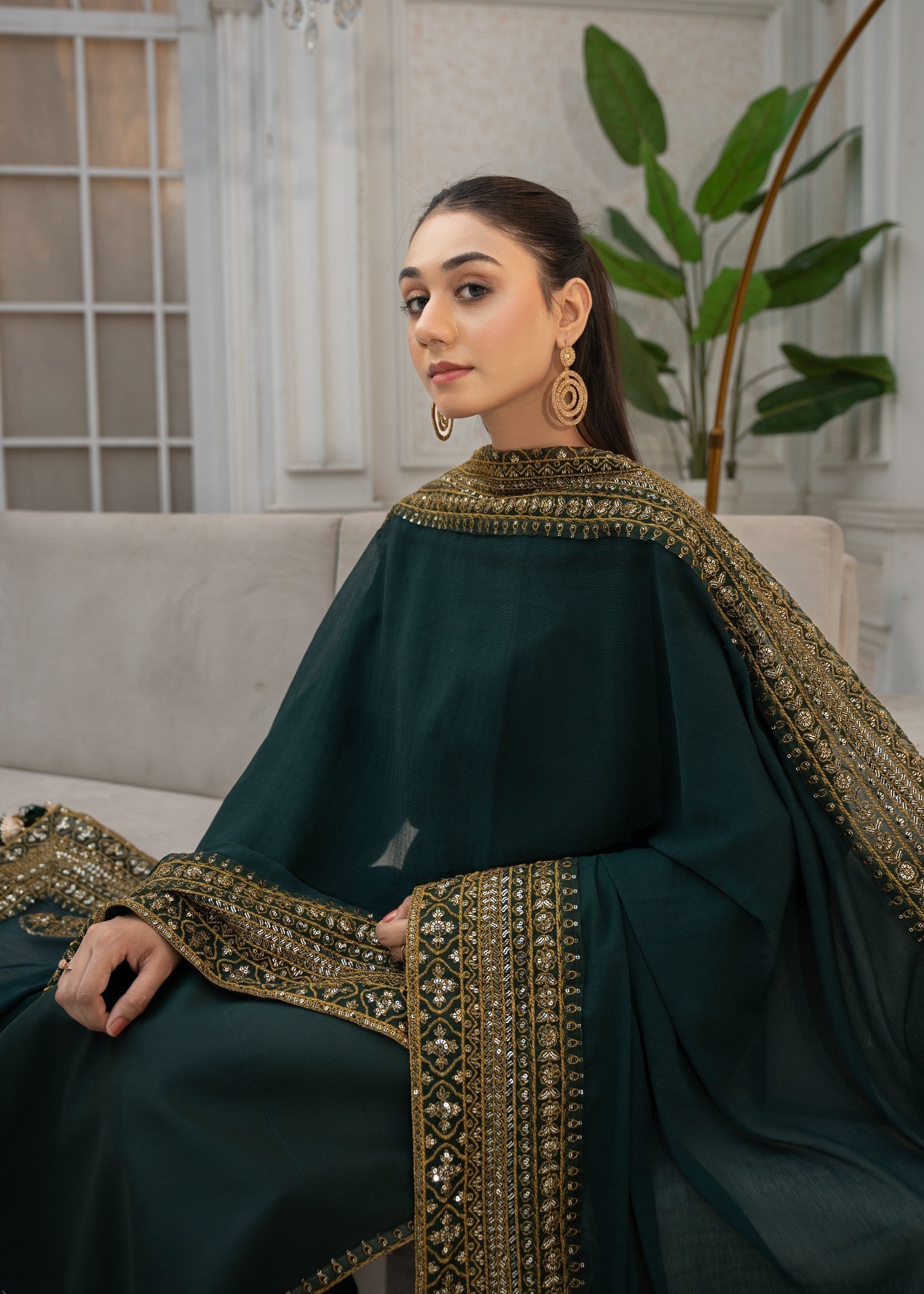 Maharani Official Green Mystique | Women 3pcs