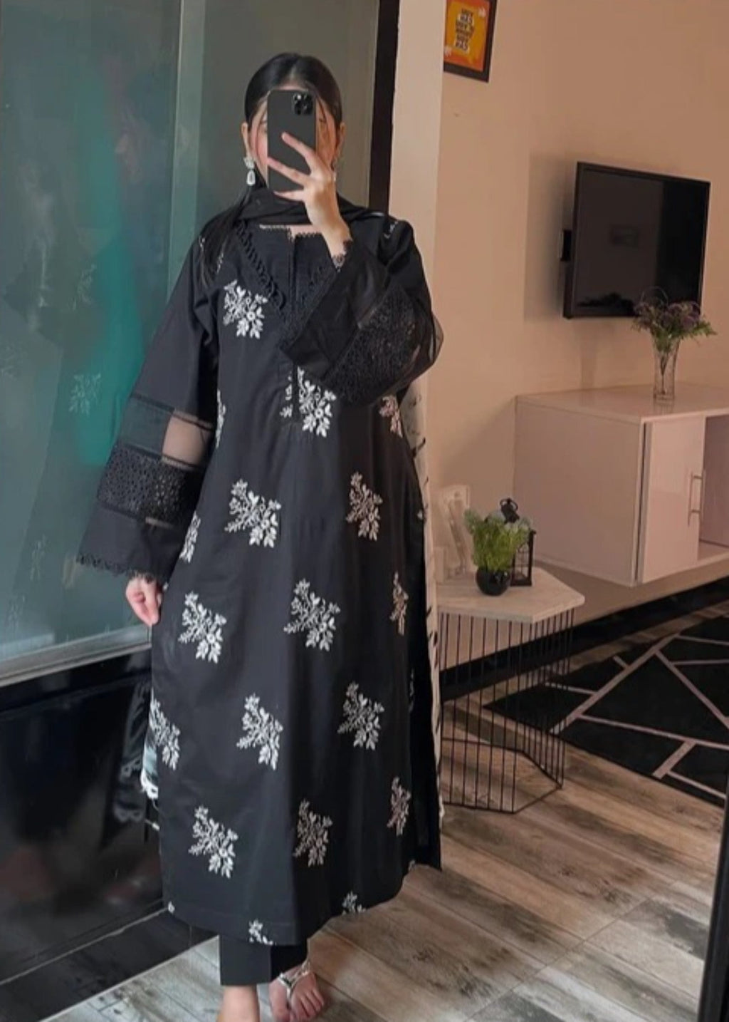 Chaudhary Arts Nora Black Embroidered Women 3pcs