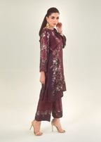 Peach Republic Printed Silk Dress 03 Women 2pcs