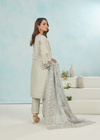 Dareechay Light Grey Embroidered Suite FOS47 Women 3pcs