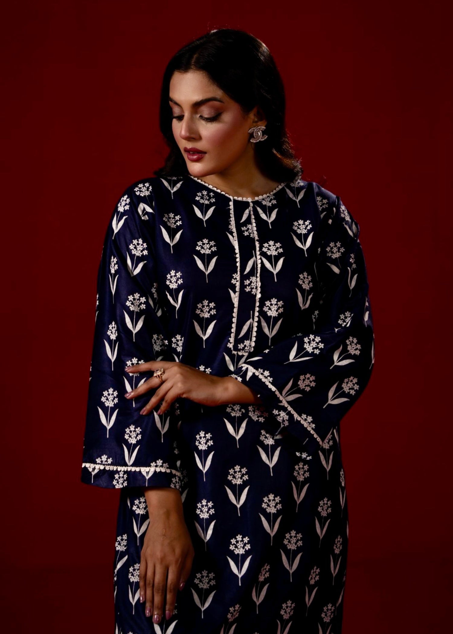 Zeenat & Zoha Navy Glow Women 2pcs