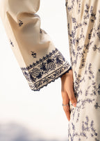 Casual Lite Cotton Emb Suit Beige 2 Women 3pcs