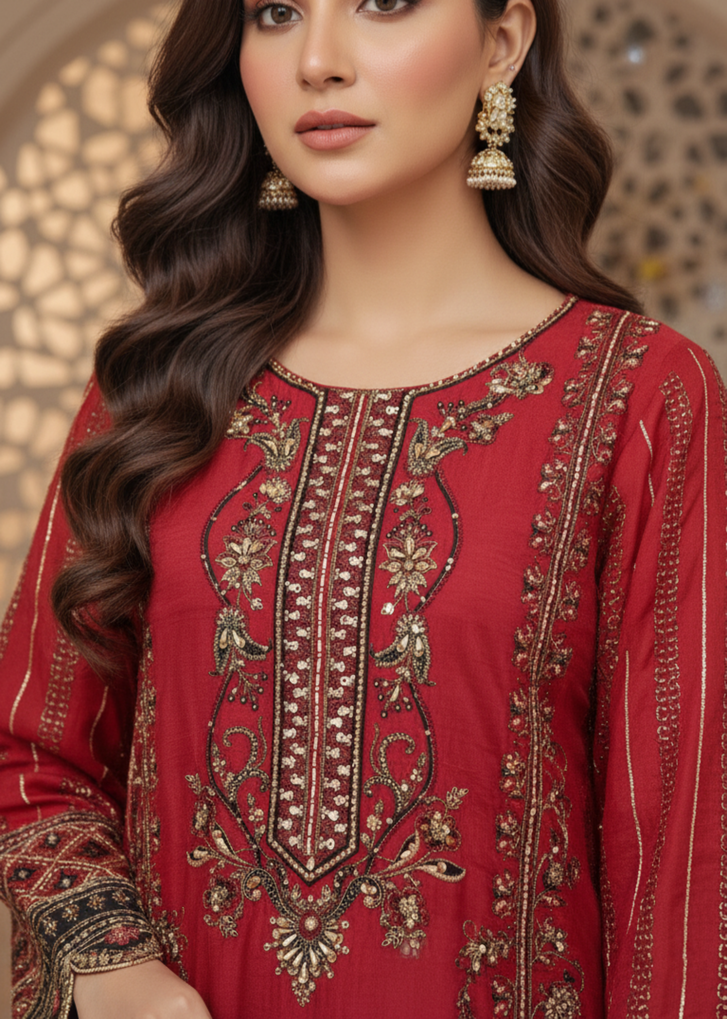 Diara Couture LIYANA US 574 RED Women 3pcs