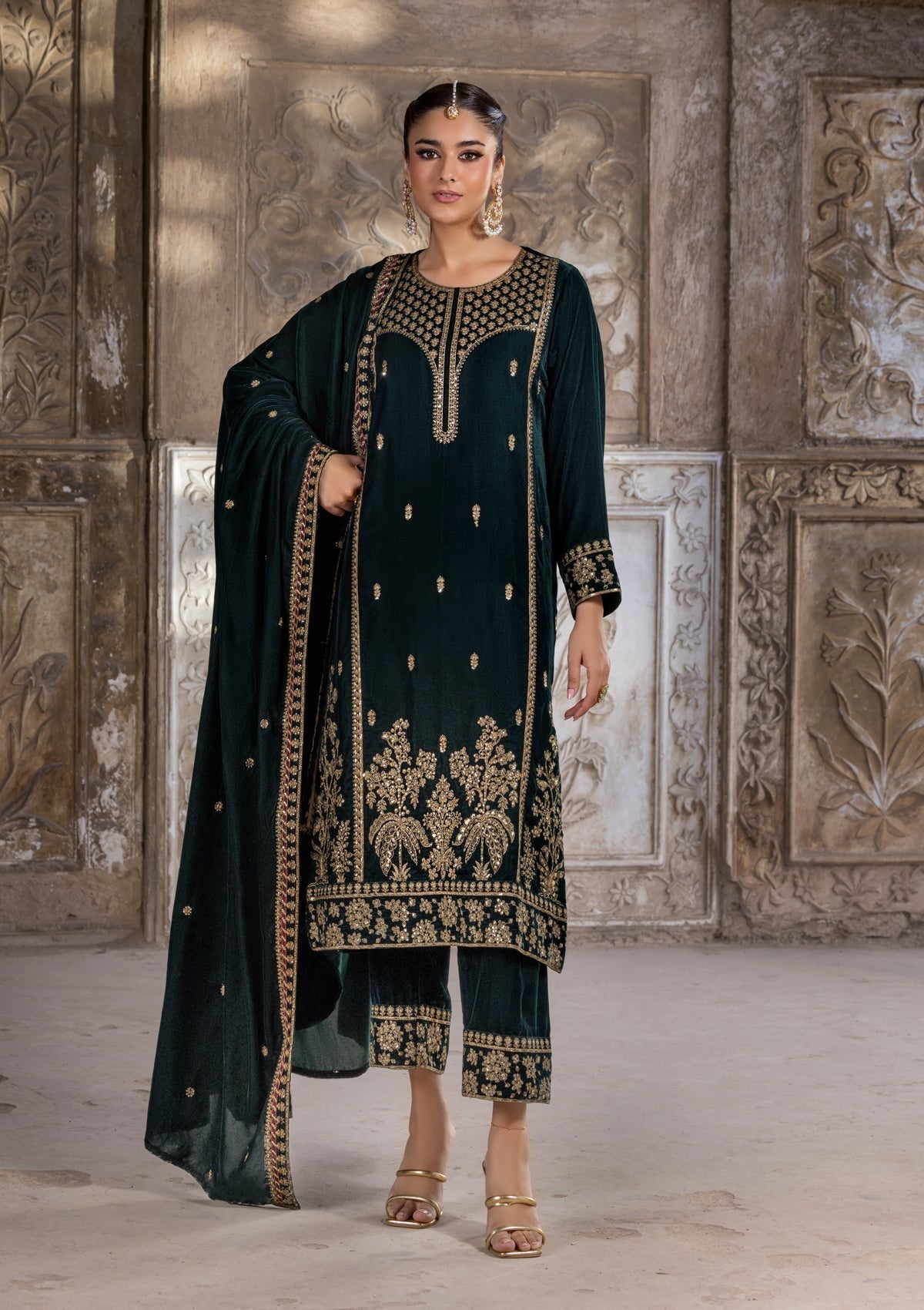 Bin Tayyab BT006529 CGRN Women 3pcs