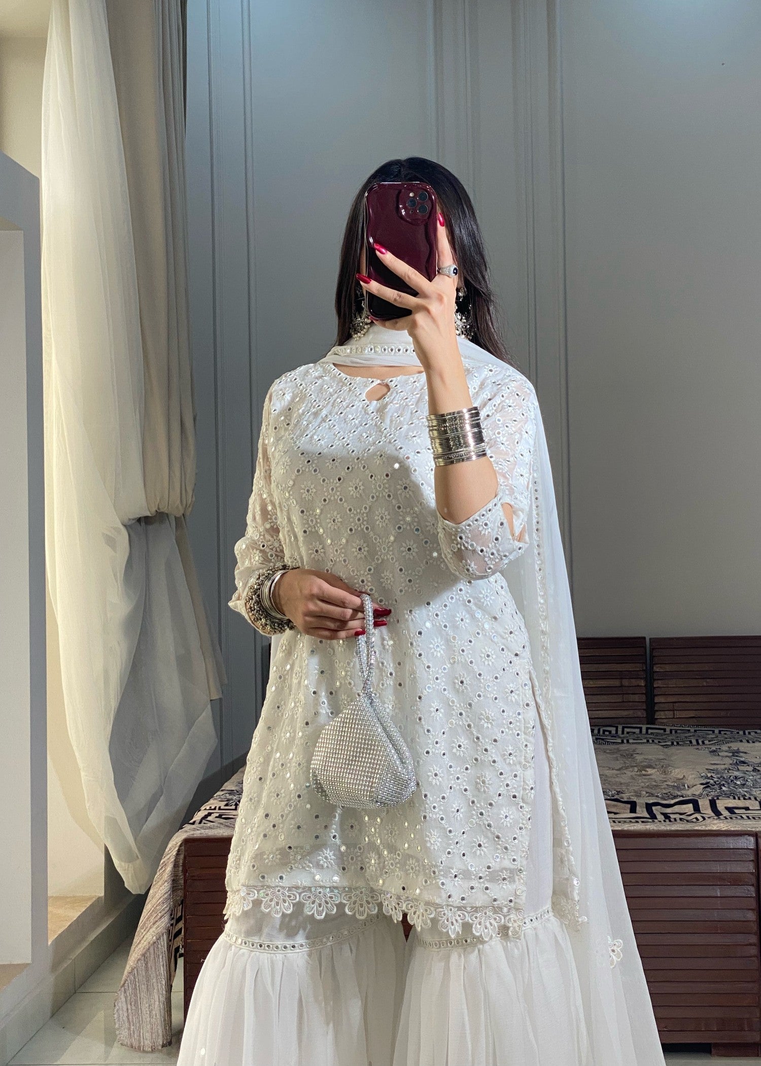 Anabiya White Gulab Women 3pcs