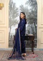 Fabric Garden Crowned Blue EMB Women 3pcs