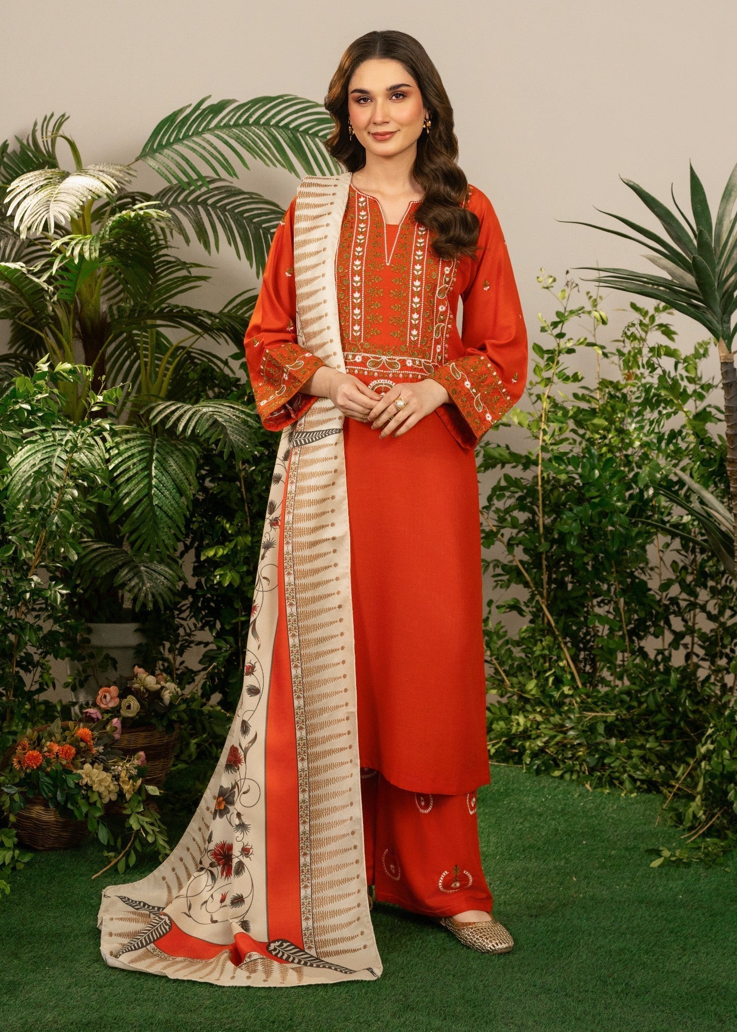 Tehzeeb Libas MALAIKA EMBROIDERED Women 3pcs